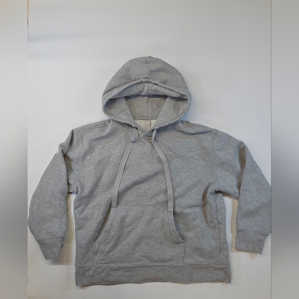 Athleta Women's S Gray 24/7 Hoodie Sweatshirt Pullover Cotton Blend Large